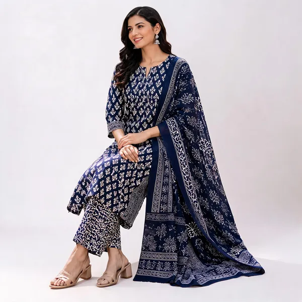 Navy_Blue_Pure_Cotton_Printed_Straight_Kurta_Set_For_Women