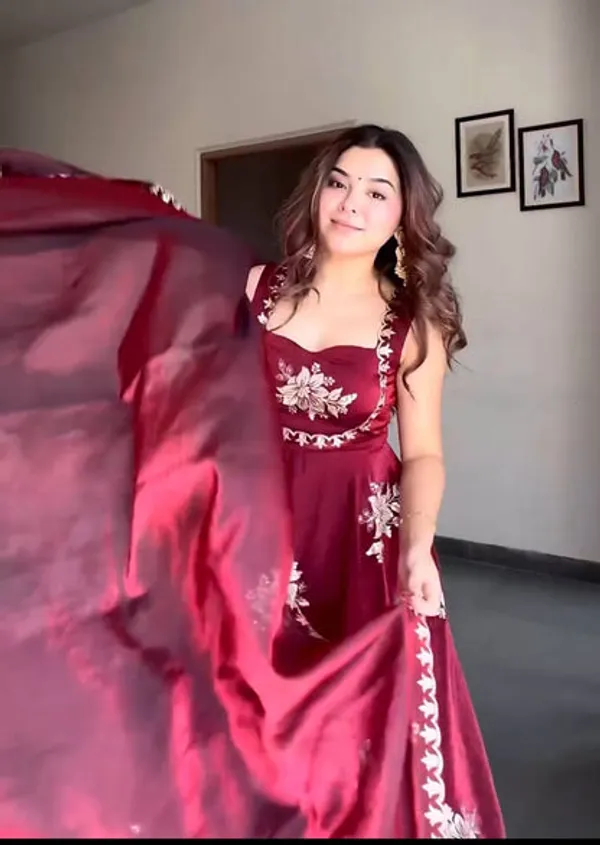 Elegant_Hand_Embroidery_Work_Anarkali_Suit_with_Dupatta_-_Maroon