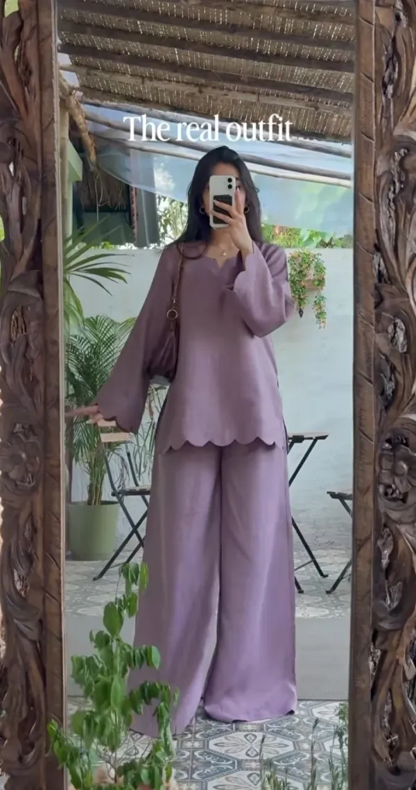 Premium_Lavender_Scallop_Cut_Co-Ord_Set_for_Women_|_Wide-Leg_Top_&_Pant_Set