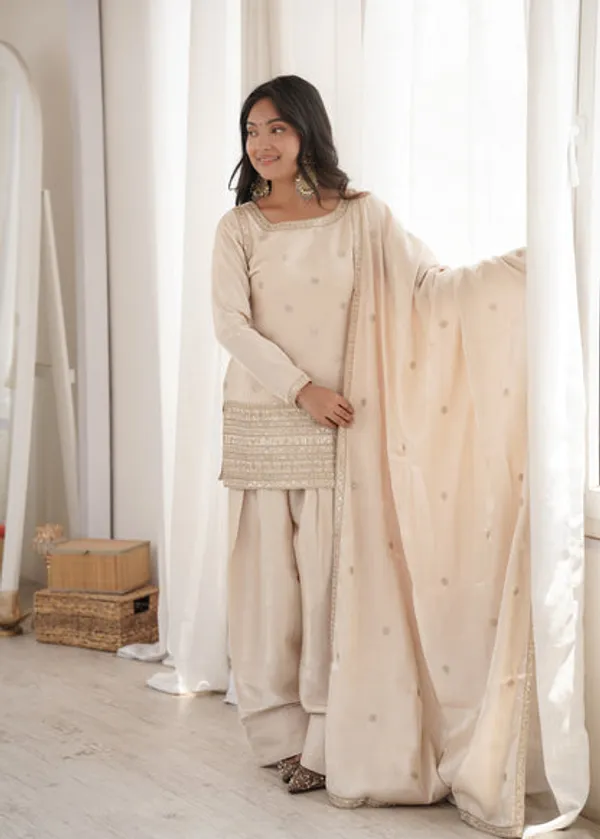 Premium_Glass_Roman_Silk_Embroidered_Farshi_Suit_Set_With_Designer_Dupatta