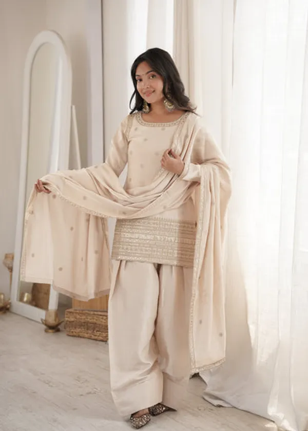 Premium_Glass_Roman_Silk_Embroidered_Farshi_Suit_Set_With_Designer_Dupatta