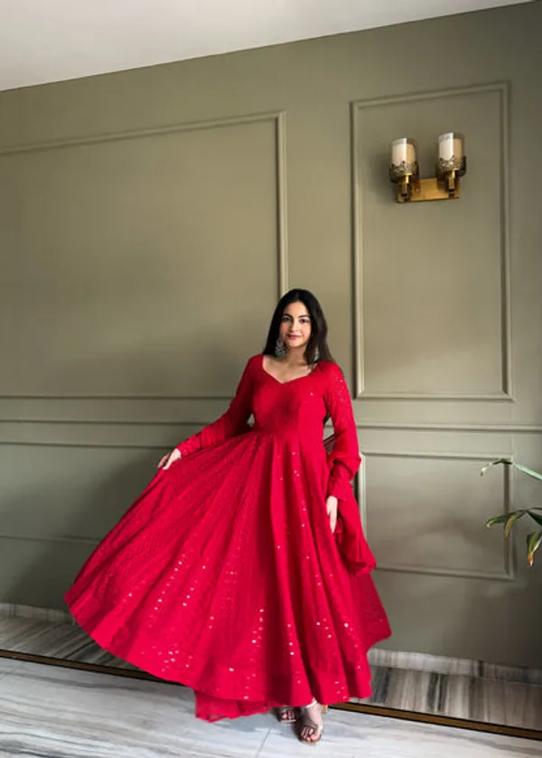 Heavy_Fox_Georgette_Lucknowi_Embroidered_Anarkali_Gown_Set_With_Dupatta