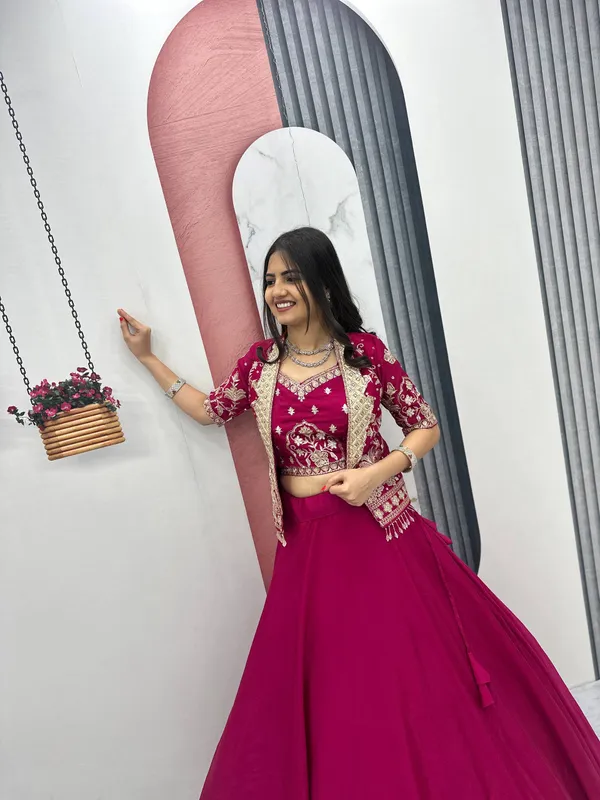 Amrapali_Trend_Designer_Chinon_Crop_Top_Lehenga_Set_With_Heavy_Embroidery_Jacket