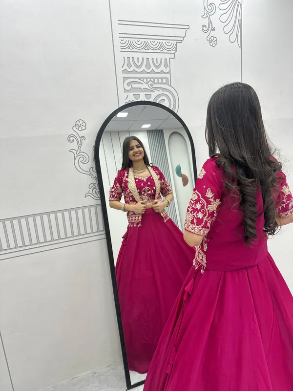 Amrapali_Trend_Designer_Chinon_Crop_Top_Lehenga_Set_With_Heavy_Embroidery_Jacket