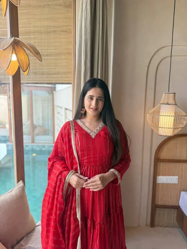 Women'S_Heavy_Brocade_Anarkali_Suit_Set_With_Pant_Brocade_Dupatta