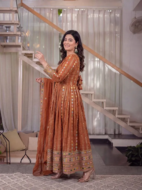 Designer_Faux_Blooming_Georgette_Embroidered_Anarkali_Suit_With_Pant_Dupatta