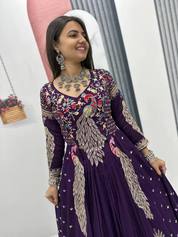 Designer_Pure_Vichitra_Lehenga_Choli_Heavy_Thread_Sequence_Work_Wedding_Festive_Wear