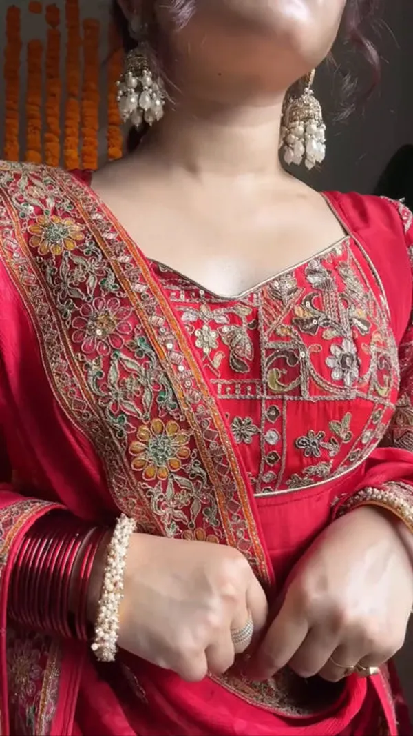 Royal_Handwoven_Red_Anarkali_Set_With_Heavy_Embroidery_Bridal_Festive_Wear
