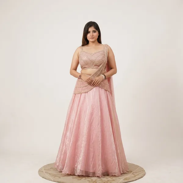 Amrapali_Trend_Luxury_Pink_Fandy_Organza_Lehenga_Set_With_Cancan_Perfect_For_Wedding_Festive_Occasions