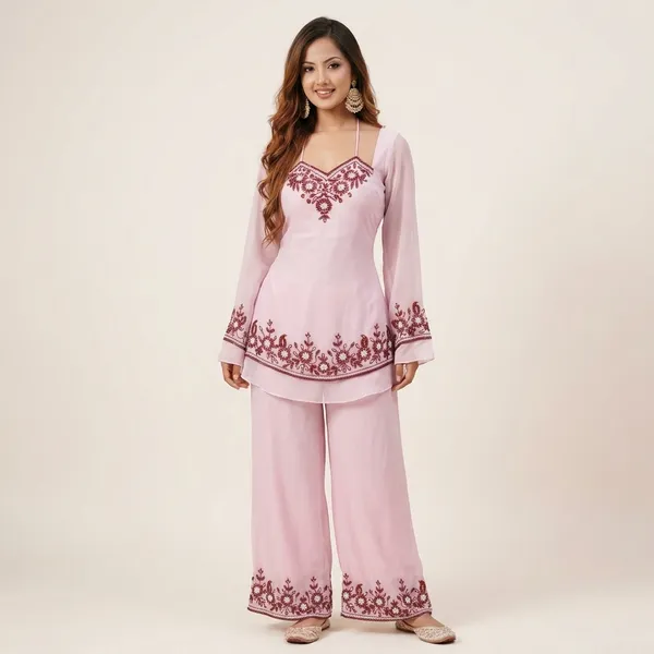 Heavy_Faux_Georgette_Embroidered_Plazo_Suit_Set_With_Dupatta