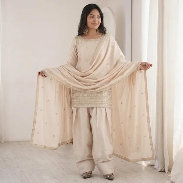 Premium_Glass_Roman_Silk_Embroidered_Farshi_Suit_Set_With_Designer_Dupatta