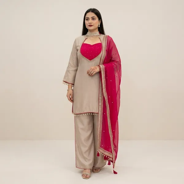Women'S_Roman_Glass_Silk_Mirror_Work_Kurta_Palazzo_Set_With_Bustier_Fendy_Silk_Dupatta