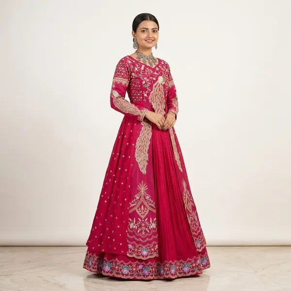 Premium_Embroidered_Vichitra_Lehenga_Set_For_Women_Wedding_Party_Traditional_Wear
