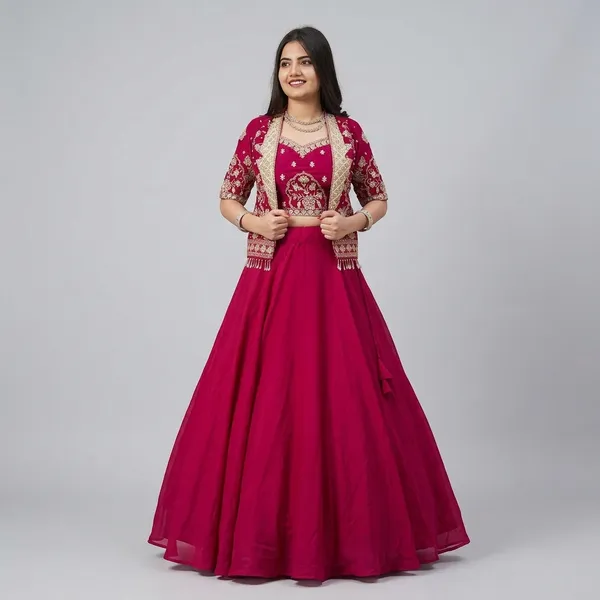Amrapali_Trend_Designer_Chinon_Crop_Top_Lehenga_Set_With_Heavy_Embroidery_Jacket