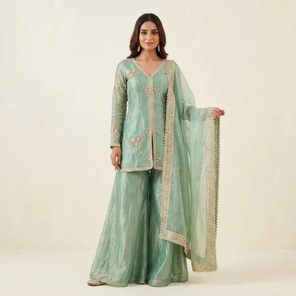 Designer_Fendy_Silk_Top_Palazzo_Dupatta_Set_For_Wedding_Festive_Occasions