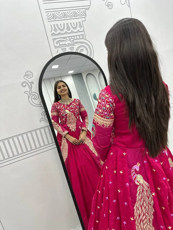 Premium_Embroidered_Vichitra_Lehenga_Set_For_Women_Wedding_Party_Traditional_Wear