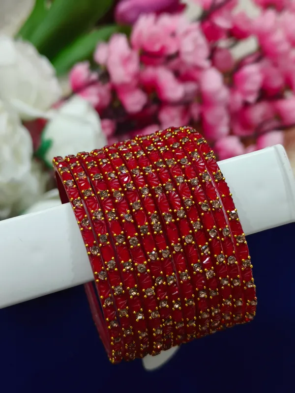 Red_Lotus_Traditional_Glass_Bangle_(1_Dozen)
