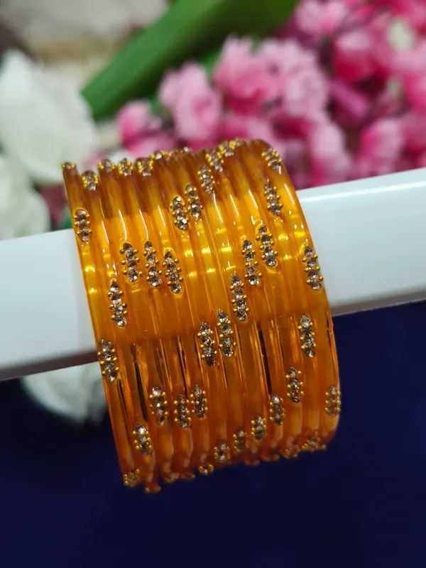 Orange_Embellished_Glass_Bangle_Set_For_Women_(_Pack_Of_2_)