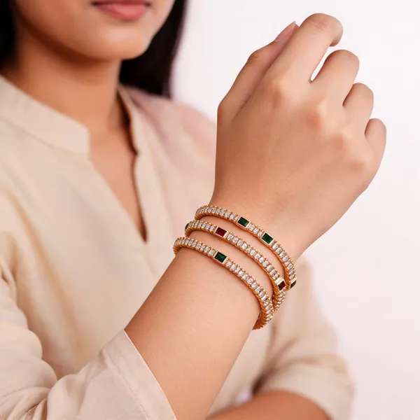 Ruby_Emerald_Crown_Bangles_(_Pack_Of_4_)