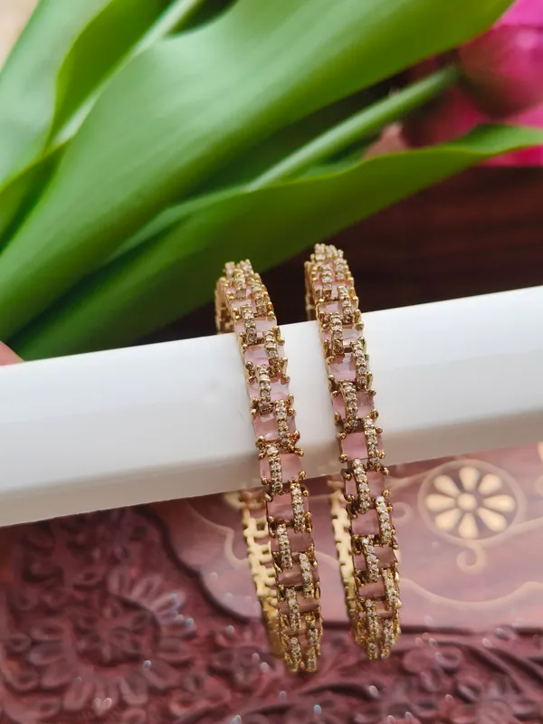 Gold_Tone_Pink_Stone_Link_Bangles_For_Women_(_Pack_Of_2_)