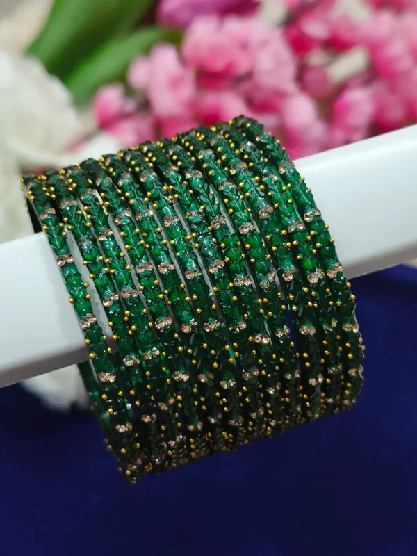 Green_Heart_Bangle_Set_For_Women_(1_Dozen)