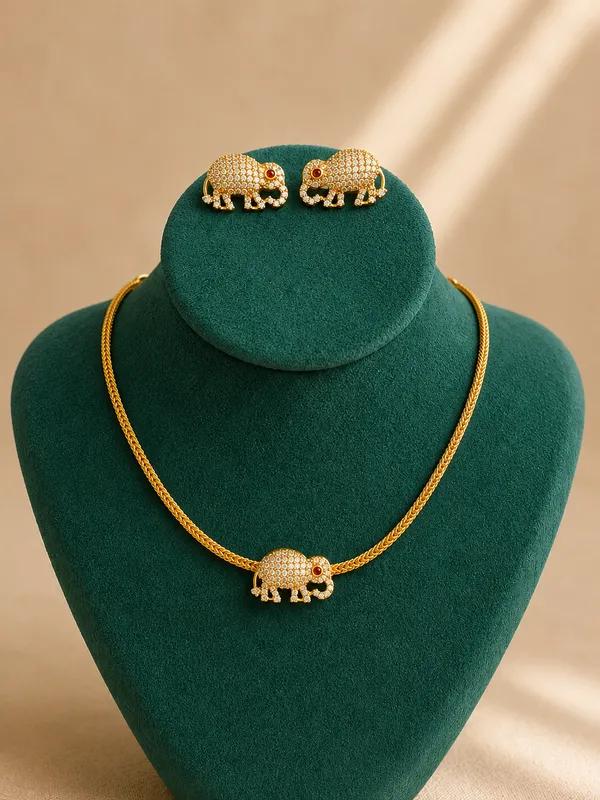 Elephant_Chocker_with_Earrings