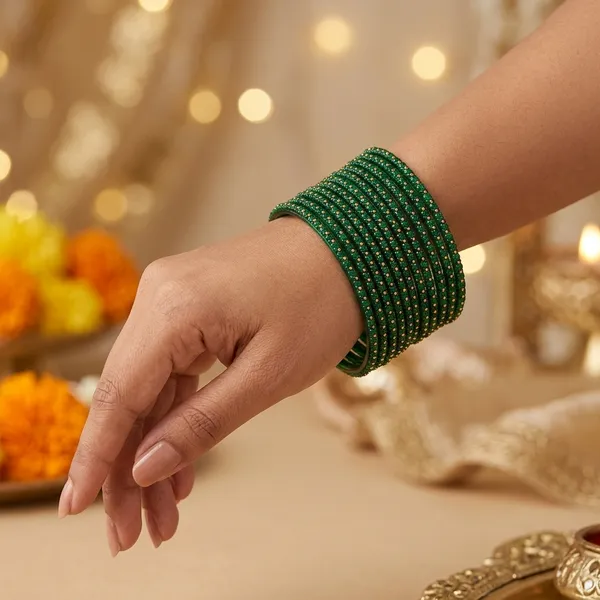 Green_Beaded_Glass_Bangle__(_1_Dozen_)