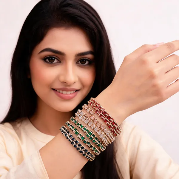 Multicolour_Stone_Studded_Gold_Tone_Bangle_Set_For_Women_For_5_Pair_(_Pack_Of_8_)