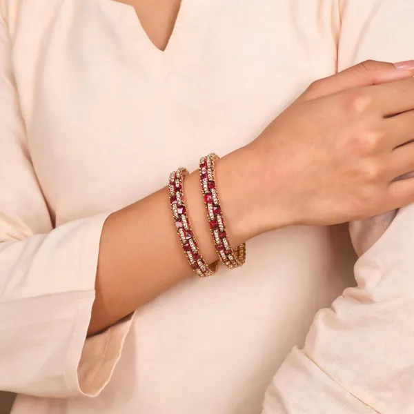 Red_Stone_Gold_Tone_Bangles_For_Women_(_Pack_Of_2_)
