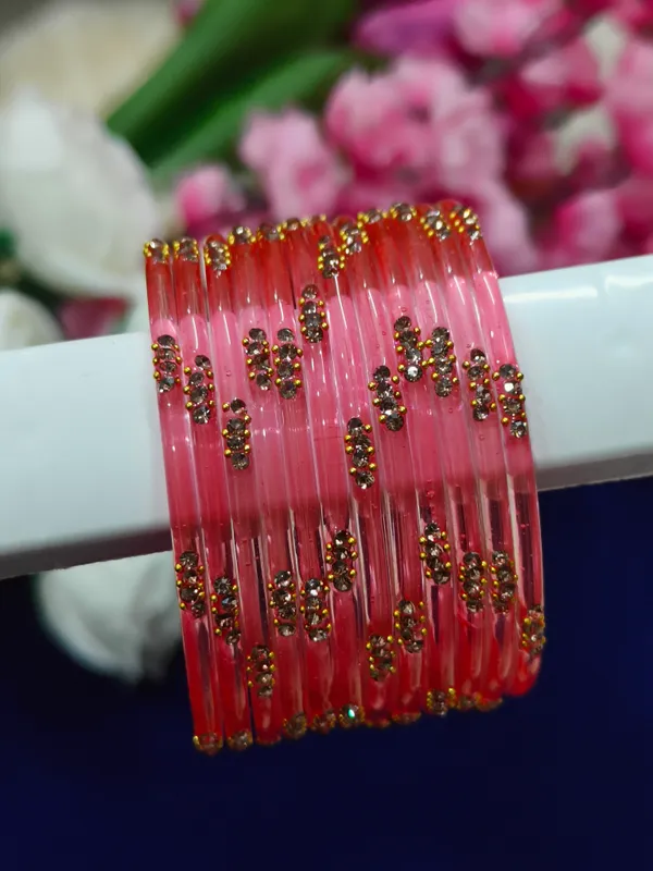 Pink_Embellished_Bangle_Set_For_Women_(_1_Dozen_)
