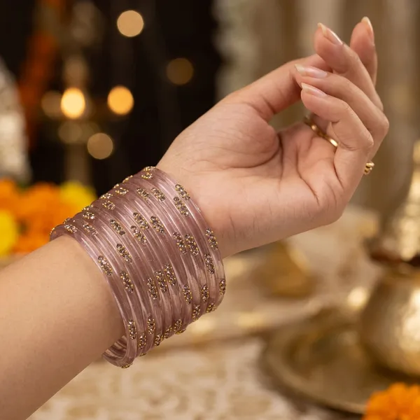 Blush_Pink_Heritage_Glass_Bangle_(1_Dozen)