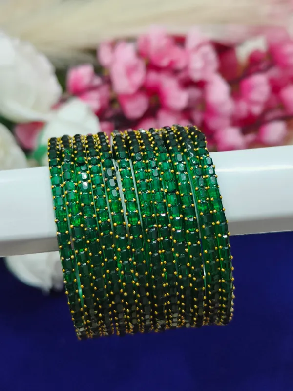 Green_Chrystal_Beaded_Glass_Bangles_(_1_Dozen_)