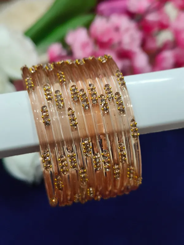 Peach_Embellished_Bangle_Set_For_Women_(_Pack_Of_2_)