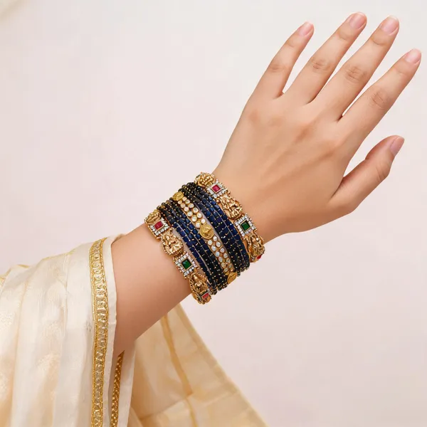 Blue_Beaded_Traditional_Bangles_Set-1_hand