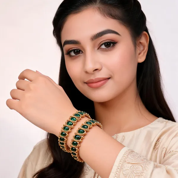 Green_Stone_Navarathna_Bangle_Set_For_Women