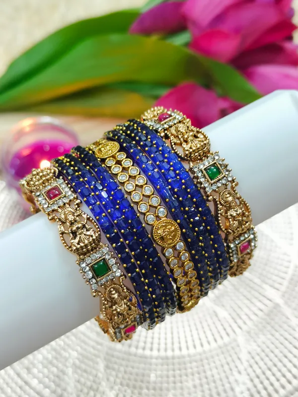 Blue_Gold-Tone_Embellished_Bangle_Set-1_hand