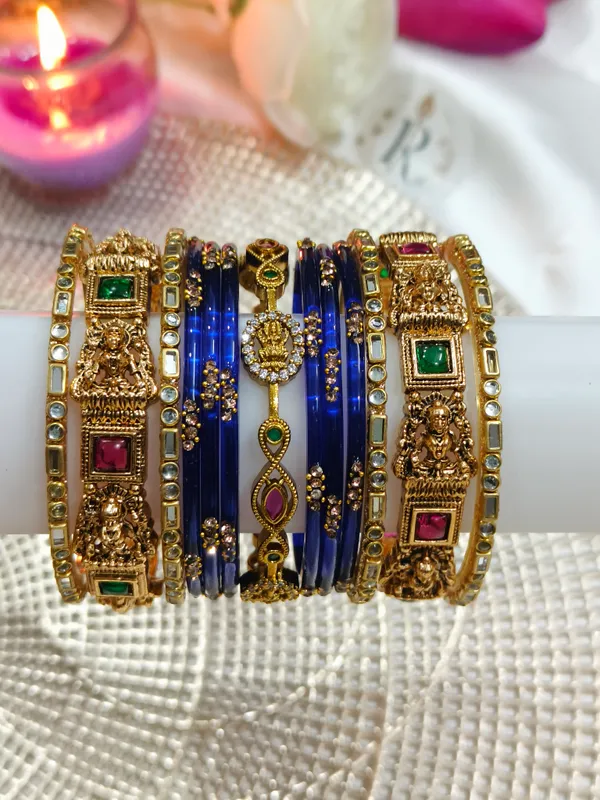 Lakshmi_Gold_Tone_Embellished_Bangle_combo_for_Women