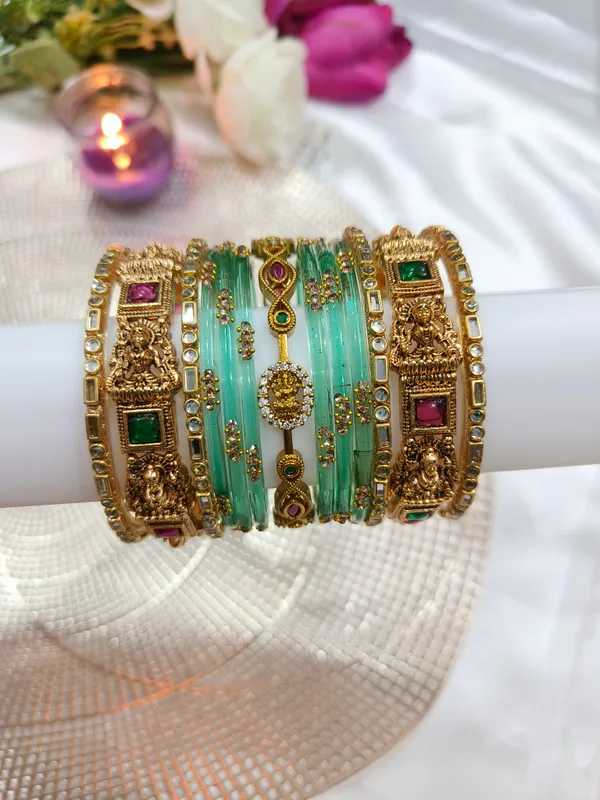 Lakshmi_Gold_Tone_Embellished_Bangle_combo_for_Women