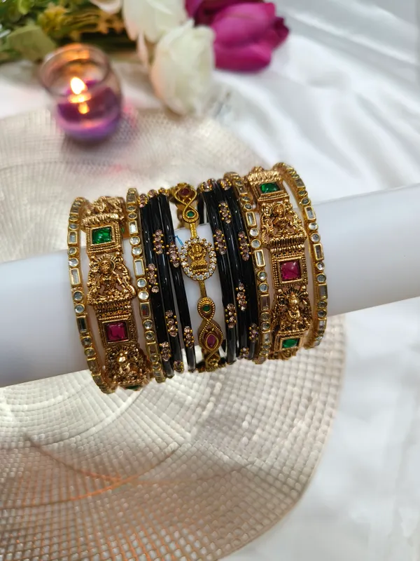 Lakshmi_Gold_Tone_Embellished_Bangle_combo_for_Women
