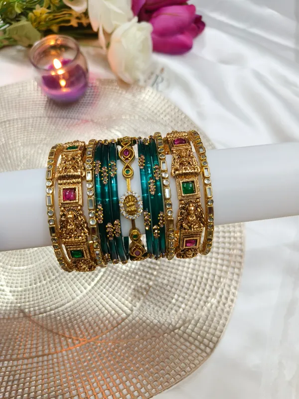 Lakshmi_Gold_Tone_Embellished_Bangle_combo_for_Women