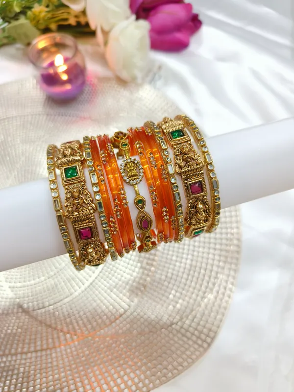 Lakshmi_Gold_Tone_Embellished_Bangle_combo_for_Women
