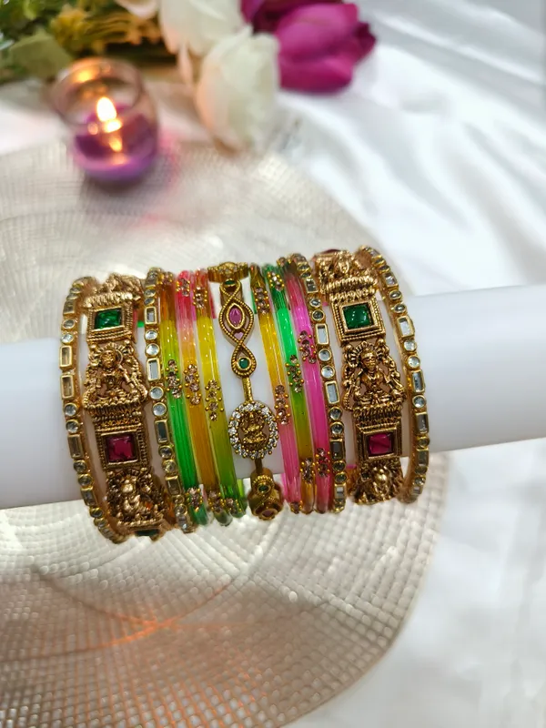Lakshmi_Gold_Tone_Embellished_Bangle_combo_for_Women