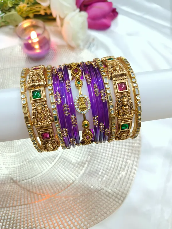 Lakshmi_Gold_Tone_Embellished_Bangle_combo_for_Women