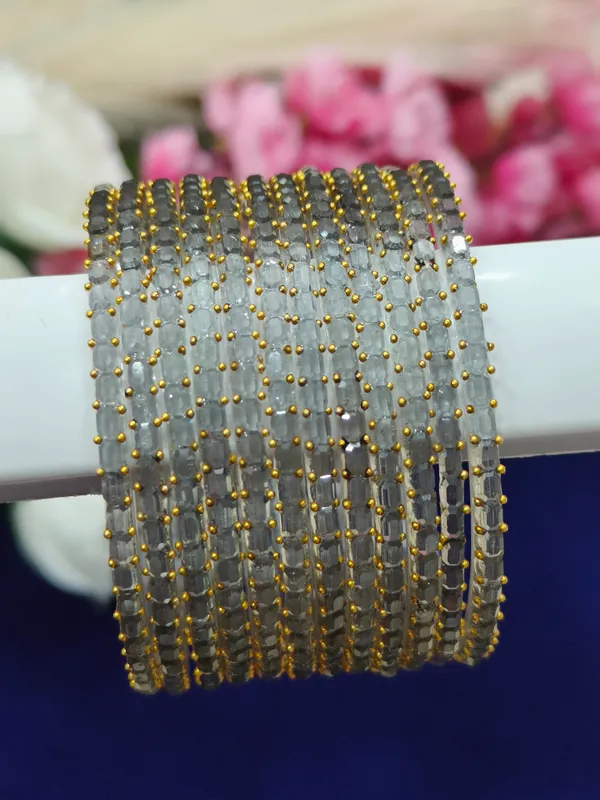Grey_Beaded_Bangles_For_Women_(1_dozen)