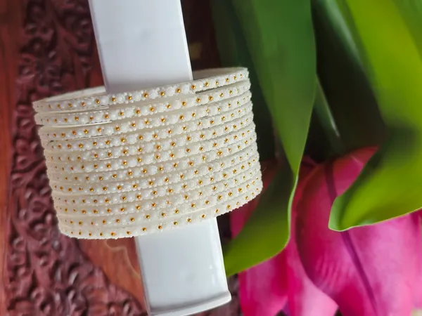 White_Beaded_Glass_Bangles_For_Women_(_1_Dozen_)