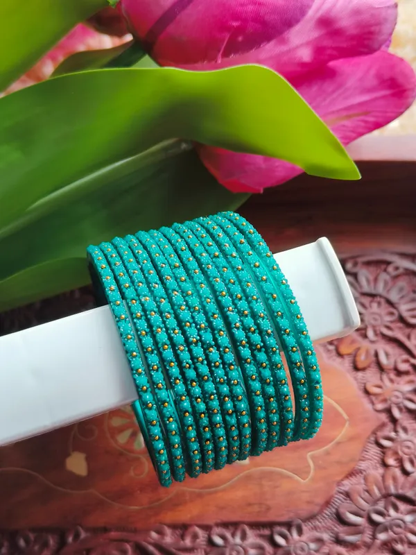 Turquoise_Radiance_Bangles_For_Women_(_1_Dozen_)