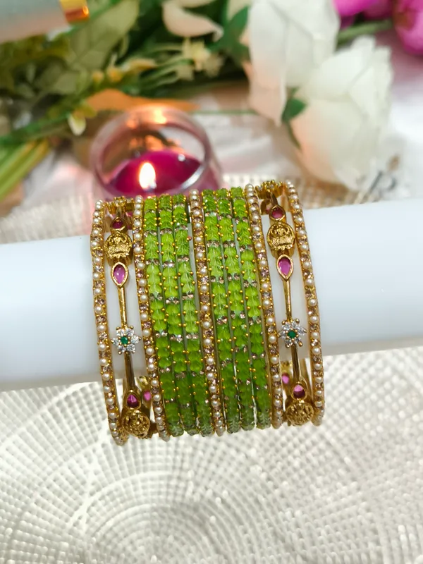 Parrot_Green_Pearl_Embellished_Bangle_Set_for_Women
