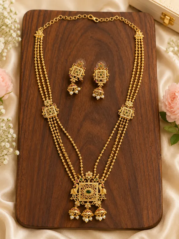 Peacock_Long_Haram_with_Earrings_