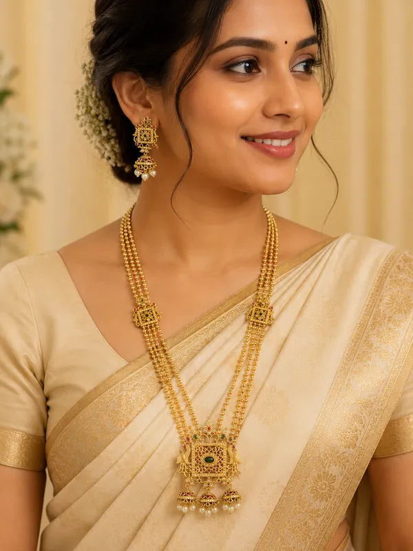 Peacock_Long_Haram_with_Earrings_