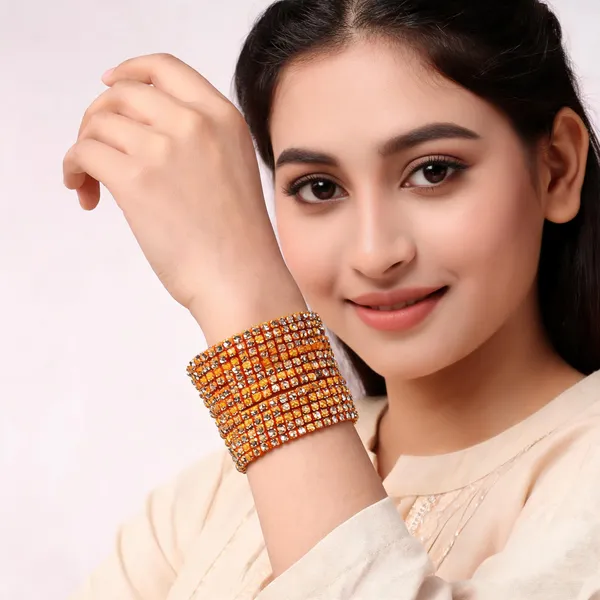 Orange_Stone_Studded_glass_Bangles_(1_Dozen)